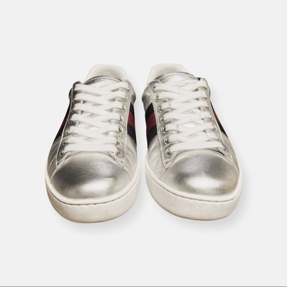 GUCCI Metallic Ace Sneakers - Picture 4 of 5